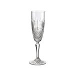 Crystal Flute with Diamonds and Leaves