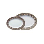 Oval tray 40 cm Medusa blue