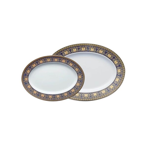 Oval tray 40 cm Medusa blue