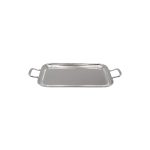 Small rectangular tray with handles in Silver Plated