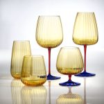 Set of 2 Joy Yellow Wine Glasses 750 ml