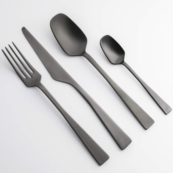 Set Posate 4 Pezzi Acciaio Zest Nero