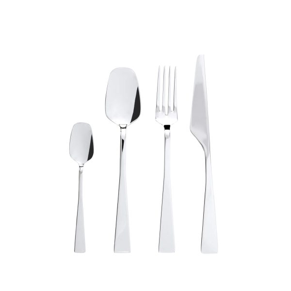4-Piece Polished Steel Cutlery Set Zest