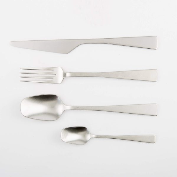 4-Piece Cutlery Set Zest Stone Washed Steel