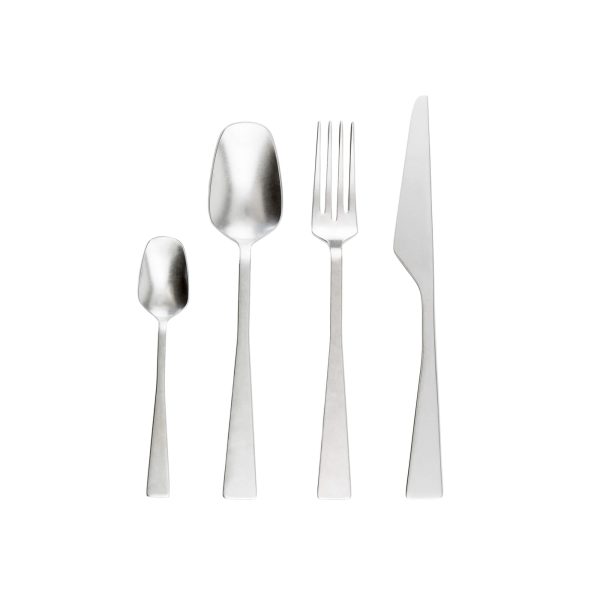 4-Piece Cutlery Set Zest Stone Washed Steel