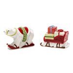Polar Bear and Sleigh with Gifts Salt and Pepper Set
