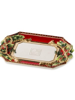 Christmas tray in porcelain