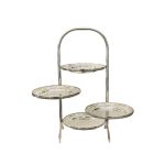 4-Tier Rotating Stand Silver Alloy