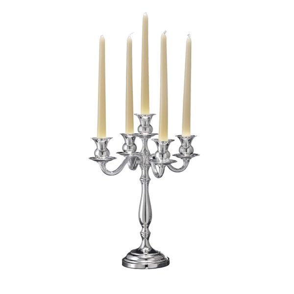 Five-Flame Silver Candelabra