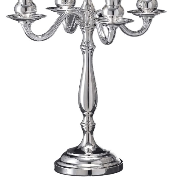 Five-Flame Silver Candelabra