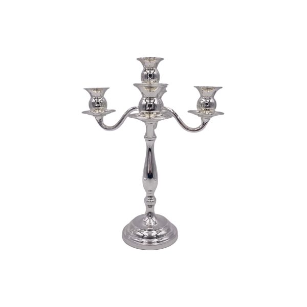 Five-Flame Silver Candelabra