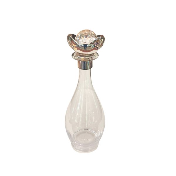 Crystal Bottle with Silver Stopper