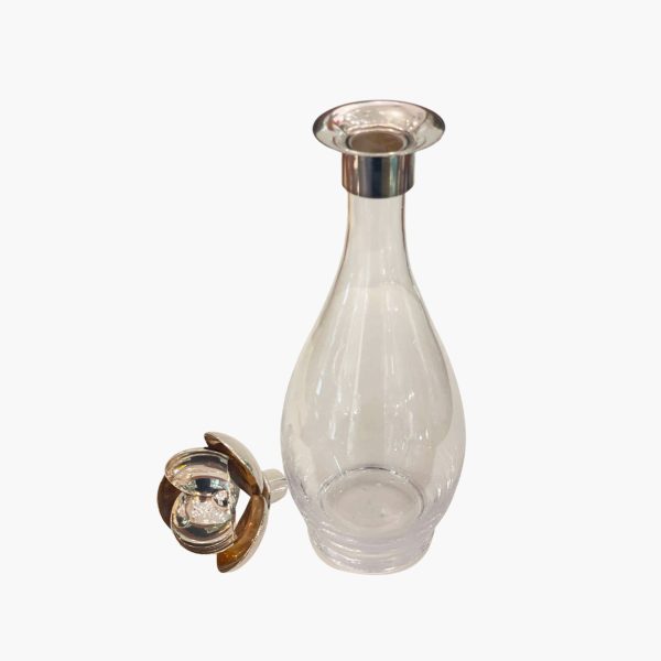 Crystal Bottle with Silver Stopper