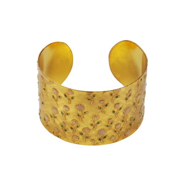Bracciale Fiori Smaltati oro alto