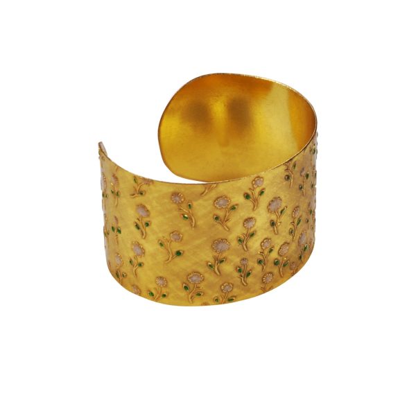 Bracciale Fiori Smaltati oro alto