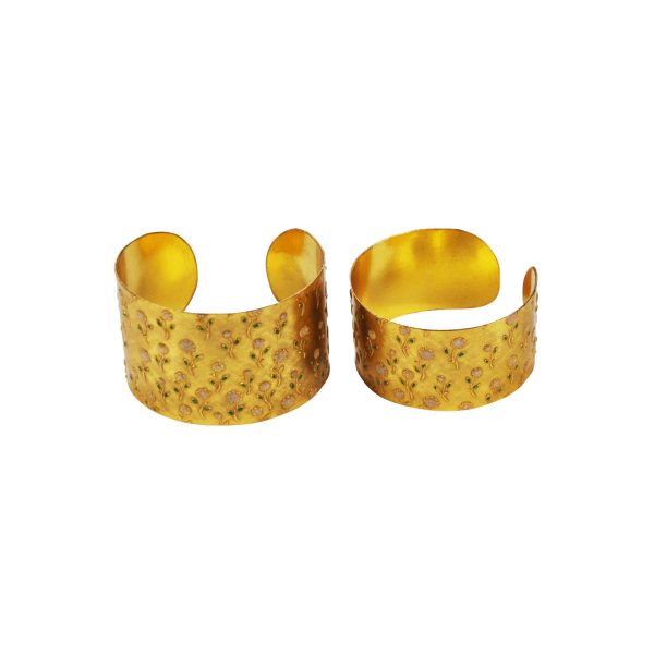 Bracciale Fiori Smaltati oro basso