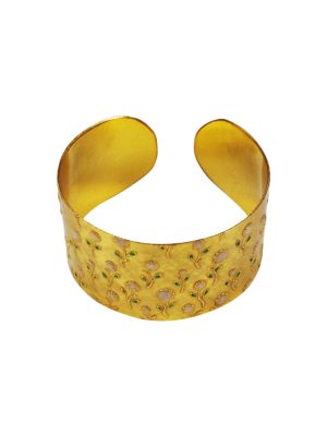 Bracciale Fiori Smaltati oro basso