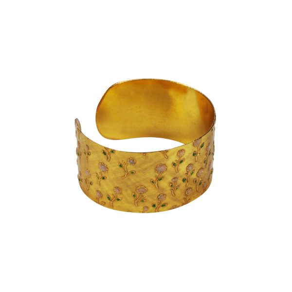 Bracciale Fiori Smaltati oro basso