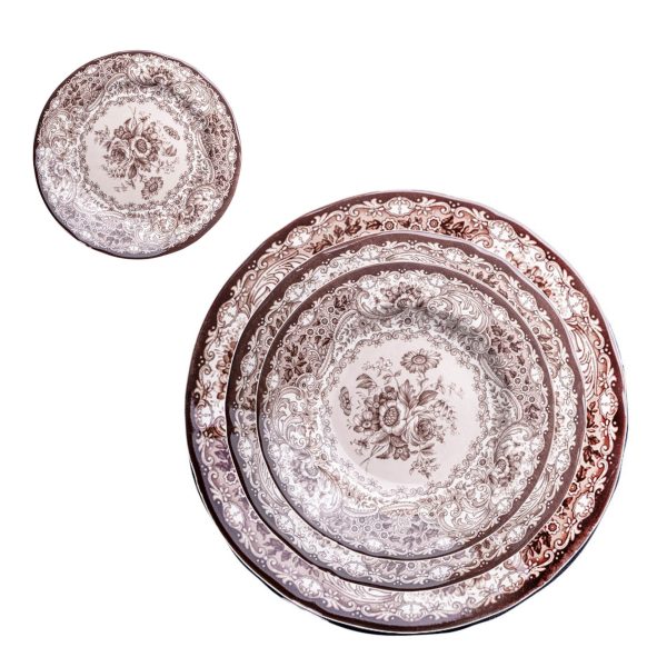 Round tray Old England Brown