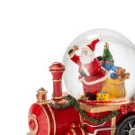 Carillon Babbo Natale con Locomotiva a vapore