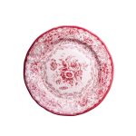 Old England Red Round Tray