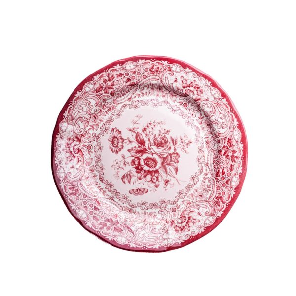Old England Red Round Tray