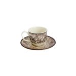 Old England Brown Coffee Cup with Saucer