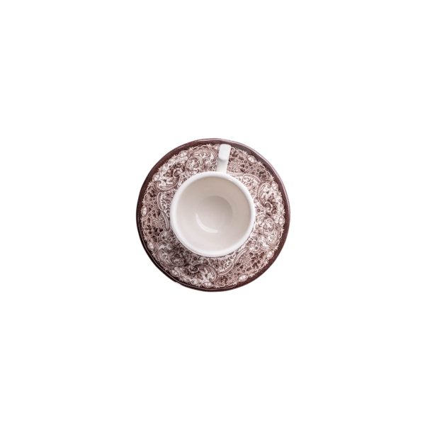 Old England Brown Coffee Cup with Saucer
