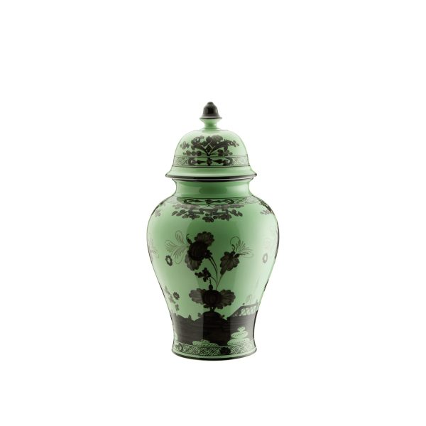 Bario Oriente Italiano lidded potiche vase, 31 cm