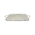 Rectangular tray with handles in Silver Plated Empire style