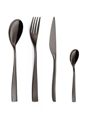 Set Posate 4 Pezzi Contemporary Black