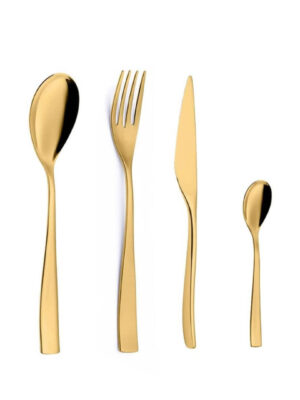 Set Posate 4 Pezzi Contemporary Gold