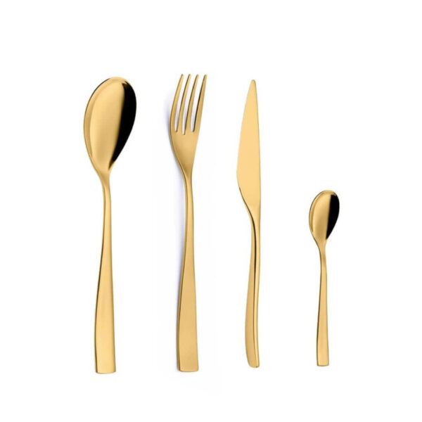 Set Posate 4 Pezzi Contemporary Gold