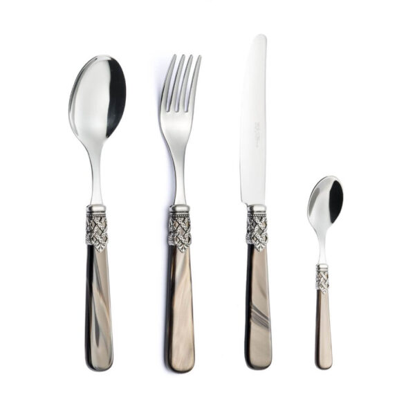Set Posate 4 Pezzi Grazia Marrone