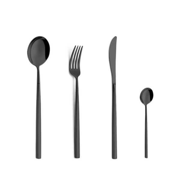 Set Posate 4 Pezzi Modern Black