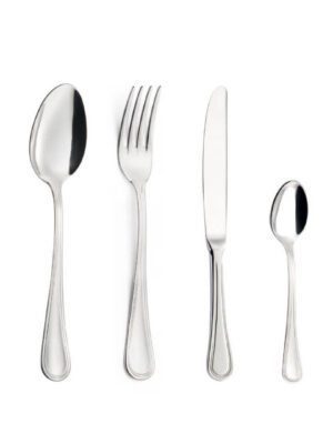 Set Posate 4 Pezzi in Acciaio Inglese