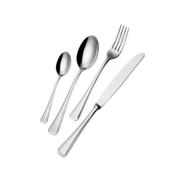 Set Posate 6 Pezzi in Acciaio Ottagonale