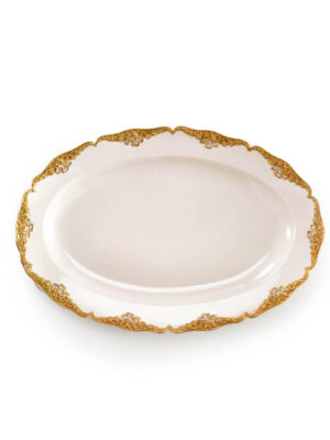 Irene Oval Tray Capodimonte Porcelain