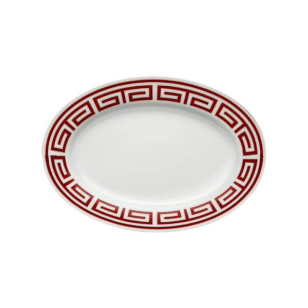 Large Oval Tray Labirinto Ginori1735 Scarlatto