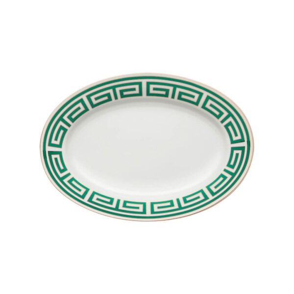 Large Oval Tray Labirinto Ginori1735 Smeraldo