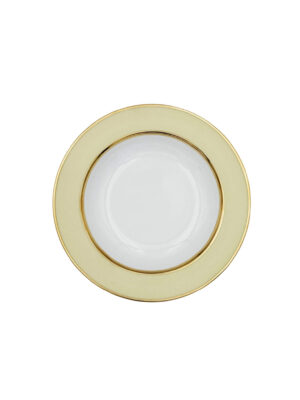 Piatto Fondo Liscio Bouquet Crema Pastello