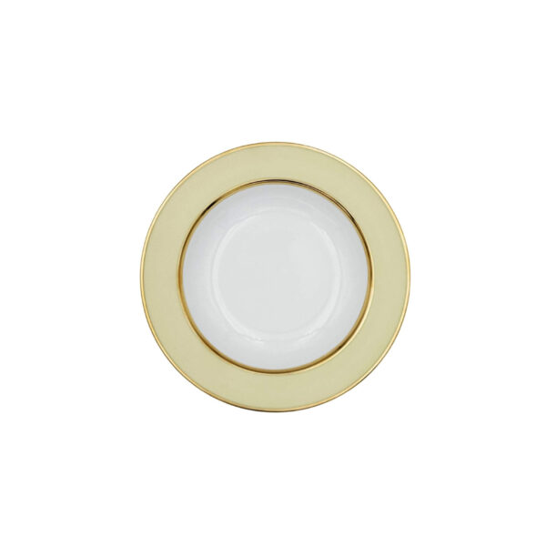 Piatto Fondo Liscio Bouquet Crema Pastello