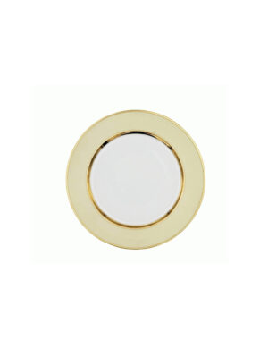 Piatto Frutta Liscio Bouquet Crema Pastello
