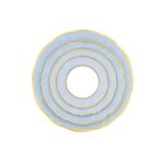 Piatto Pane Ornato Bouquet Celeste Pastello
