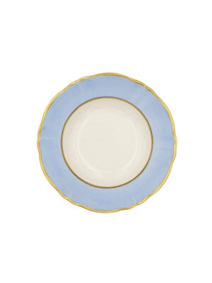 Ornate Deep Plate Bouquet Pastel Blue