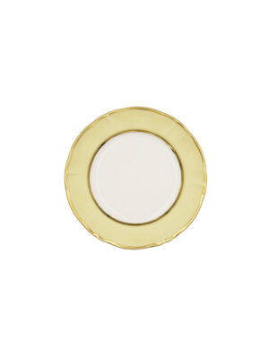 Piatto Frutta Ornato Bouquet Crema Pastello