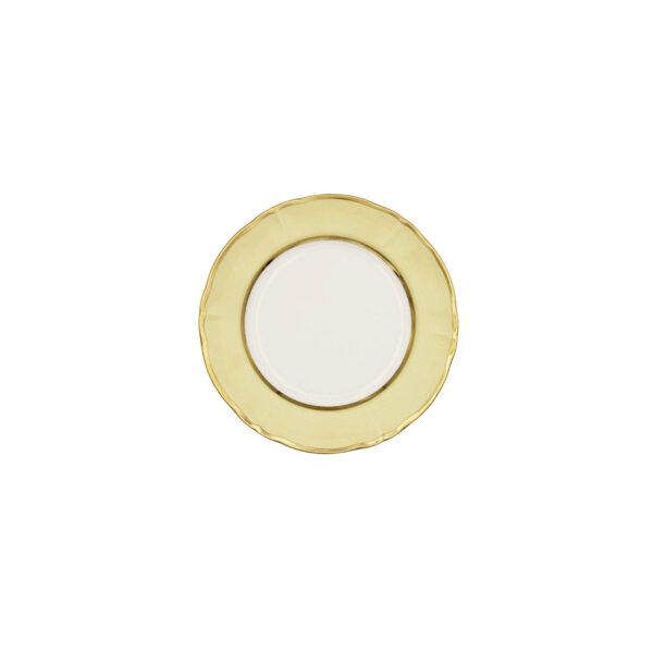 Piatto Frutta Ornato Bouquet Crema Pastello