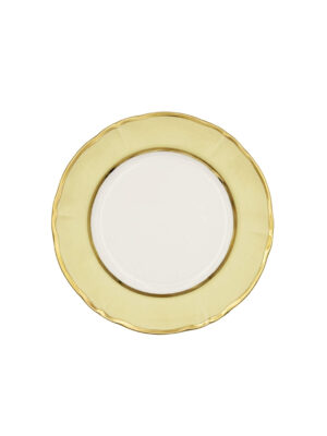 Piatto Piano Ornato Bouquet Crema Pastello