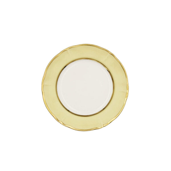 Piatto Piano Ornato Bouquet Crema Pastello
