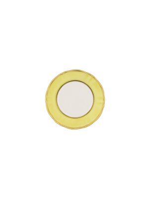 Piatto Pane Ornato Bouquet Giallo Pastello